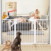 image:imageCumbor 3046 Baby Gate for Stairs AutoClose Dog Gate Indoor Moms Choice Awards WinnerEasy Install Pressure Mounted Pet Gates for Doorways Dual Lock Safety Proofing for Babies amp Pets Cool GrayWhite