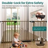image:imageCumbor 3046 Baby Gate for Stairs AutoClose Dog Gate Indoor Moms Choice Awards WinnerEasy Install Pressure Mounted Pet Gates for Doorways Dual Lock Safety Proofing for Babies amp Pets Cool GrayBrown