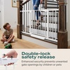 image:imageCumbor 3046 Baby Gate for Stairs AutoClose Dog Gate Indoor Moms Choice Awards WinnerEasy Install Pressure Mounted Pet Gates for Doorways Dual Lock Safety Proofing for Babies amp Pets Cool GrayWhite