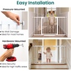 image:imageCumbor 3046 Baby Gate for Stairs AutoClose Dog Gate Indoor Moms Choice Awards WinnerEasy Install Pressure Mounted Pet Gates for Doorways Dual Lock Safety Proofing for Babies amp Pets Cool GrayWhite