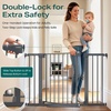 image:imageCumbor 3046 Baby Gate for Stairs AutoClose Dog Gate Indoor Moms Choice Awards WinnerEasy Install Pressure Mounted Pet Gates for Doorways Dual Lock Safety Proofing for Babies amp Pets Cool GrayCool Gray