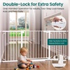 image:imageCumbor 3046 Baby Gate for Stairs AutoClose Dog Gate Indoor Moms Choice Awards WinnerEasy Install Pressure Mounted Pet Gates for Doorways Dual Lock Safety Proofing for Babies amp Pets Cool GrayWhite