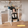 image:imageCumbor 3048 Baby Gate for Stairs and Doorways Moms Choice Award Winner Pressure Mounted Dog Gate Indoor with SelfClosing Walk Through Door Easy Install DoubleLock Design Cool GrayWhite