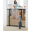 image:imageCumbor 3048 Baby Gate for Stairs and Doorways Moms Choice Award Winner Pressure Mounted Dog Gate Indoor with SelfClosing Walk Through Door Easy Install DoubleLock Design Cool GrayBlack