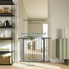 image:imageCumbor 3048 Baby Gate for Stairs and Doorways Moms Choice Award Winner Pressure Mounted Dog Gate Indoor with SelfClosing Walk Through Door Easy Install DoubleLock Design Cool GrayCool Gray