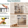 image:imageCumbor 3048 Baby Gate for Stairs and Doorways Moms Choice Award Winner Pressure Mounted Dog Gate Indoor with SelfClosing Walk Through Door Easy Install DoubleLock Design Cool GrayCool Gray