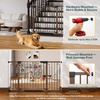 image:imageCumbor 3048 Baby Gate for Stairs and Doorways Moms Choice Award Winner Pressure Mounted Dog Gate Indoor with SelfClosing Walk Through Door Easy Install DoubleLock Design Cool GrayBrown