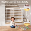 image:imageCumbor 3048 Baby Gate for Stairs and Doorways Moms Choice Award Winner Pressure Mounted Dog Gate Indoor with SelfClosing Walk Through Door Easy Install DoubleLock Design Cool GrayWhite