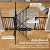 image:imageCumbor 3048 Baby Gate for Stairs and Doorways Moms Choice Award Winner Pressure Mounted Dog Gate Indoor with SelfClosing Walk Through Door Easy Install DoubleLock Design Cool GrayBlack