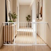 image:imageCumbor 3048 Baby Gate for Stairs and Doorways Moms Choice Award Winner Pressure Mounted Dog Gate Indoor with SelfClosing Walk Through Door Easy Install DoubleLock Design Cool GrayWhite