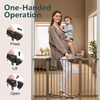 image:imageCumbor 3048 Baby Gate for Stairs and Doorways Moms Choice Award Winner Pressure Mounted Dog Gate Indoor with SelfClosing Walk Through Door Easy Install DoubleLock Design Cool GrayBrown