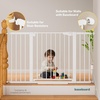image:imageCumbor 3048 Baby Gate for Stairs and Doorways Moms Choice Award Winner Pressure Mounted Dog Gate Indoor with SelfClosing Walk Through Door Easy Install DoubleLock Design Cool GrayWhite