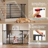 image:imageCumbor 3048 Baby Gate for Stairs and Doorways Moms Choice Award Winner Pressure Mounted Dog Gate Indoor with SelfClosing Walk Through Door Easy Install DoubleLock Design Cool GrayBlack