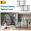 image:imageCumbor 3048 Baby Gate for Stairs and Doorways Moms Choice Award Winner Pressure Mounted Dog Gate Indoor with SelfClosing Walk Through Door Easy Install DoubleLock Design Cool GrayBlack