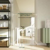 image:imageCumbor 3048 Baby Gate for Stairs and Doorways Moms Choice Award Winner Pressure Mounted Dog Gate Indoor with SelfClosing Walk Through Door Easy Install DoubleLock Design Cool GrayWhite