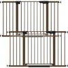 image:imageCumbor 3048 Baby Gate for Stairs and Doorways Moms Choice Award Winner Pressure Mounted Dog Gate Indoor with SelfClosing Walk Through Door Easy Install DoubleLock Design Cool GrayBrown