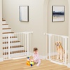 image:imageCumbor 3048 Baby Gate for Stairs and Doorways Moms Choice Award Winner Pressure Mounted Dog Gate Indoor with SelfClosing Walk Through Door Easy Install DoubleLock Design Cool GrayWhite