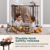 image:imageCumbor 3048 Baby Gate for Stairs and Doorways Moms Choice Award Winner Pressure Mounted Dog Gate Indoor with SelfClosing Walk Through Door Easy Install DoubleLock Design Cool GrayBlack