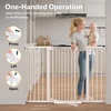 image:imageCumbor 3048 Baby Gate for Stairs and Doorways Moms Choice Award Winner Pressure Mounted Dog Gate Indoor with SelfClosing Walk Through Door Easy Install DoubleLock Design Cool GrayWhite
