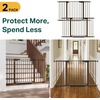 image:imageCumbor 3048 Baby Gate for Stairs and Doorways Moms Choice Award Winner Pressure Mounted Dog Gate Indoor with SelfClosing Walk Through Door Easy Install DoubleLock Design Cool GrayBrown