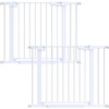 image:imageCumbor 3048 Baby Gate for Stairs and Doorways Moms Choice Award Winner Pressure Mounted Dog Gate Indoor with SelfClosing Walk Through Door Easy Install DoubleLock Design Cool GrayWhite