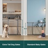 image:imageCumbor 3048 Baby Gate for Stairs and Doorways Moms Choice Award Winner Pressure Mounted Dog Gate Indoor with SelfClosing Walk Through Door Easy Install DoubleLock Design Cool GrayBlack