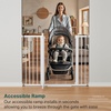image:imageCumbor 3048 Baby Gate for Stairs and Doorways Moms Choice Award Winner Pressure Mounted Dog Gate Indoor with SelfClosing Walk Through Door Easy Install DoubleLock Design Cool GrayWhite