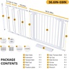 image:imageCumbor 3048 Baby Gate for Stairs and Doorways Moms Choice Award Winner Pressure Mounted Dog Gate Indoor with SelfClosing Walk Through Door Easy Install DoubleLock Design Cool GrayWhite