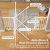 image:imageCumbor 3048 Baby Gate for Stairs and Doorways Moms Choice Award Winner Pressure Mounted Dog Gate Indoor with SelfClosing Walk Through Door Easy Install DoubleLock Design Cool GrayWhite