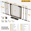 image:imageCumbor 3048 Baby Gate for Stairs and Doorways Moms Choice Award Winner Pressure Mounted Dog Gate Indoor with SelfClosing Walk Through Door Easy Install DoubleLock Design Cool GrayBrown