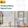 image:imageCumbor 3048 Baby Gate for Stairs and Doorways Moms Choice Award Winner Pressure Mounted Dog Gate Indoor with SelfClosing Walk Through Door Easy Install DoubleLock Design Cool GrayWhite