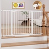 image:imageCumbor 3048 Baby Gate for Stairs and Doorways Moms Choice Award Winner Pressure Mounted Dog Gate Indoor with SelfClosing Walk Through Door Easy Install DoubleLock Design Cool GrayWhite
