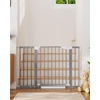 image:imageCumbor 3048 Baby Gate for Stairs and Doorways Moms Choice Award Winner Pressure Mounted Dog Gate Indoor with SelfClosing Walk Through Door Easy Install DoubleLock Design Cool GrayGray