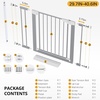 image:imageCumbor 3048 Baby Gate for Stairs and Doorways Moms Choice Award Winner Pressure Mounted Dog Gate Indoor with SelfClosing Walk Through Door Easy Install DoubleLock Design Cool GrayGray