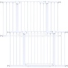 image:imageCumbor 3048 Baby Gate for Stairs and Doorways Moms Choice Award Winner Pressure Mounted Dog Gate Indoor with SelfClosing Walk Through Door Easy Install DoubleLock Design Cool GrayWhite
