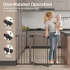 image:imageCumbor 3048 Baby Gate for Stairs and Doorways Moms Choice Award Winner Pressure Mounted Dog Gate Indoor with SelfClosing Walk Through Door Easy Install DoubleLock Design Cool GrayBrown
