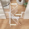 image:imageCumbor 3048 Baby Gate for Stairs and Doorways Moms Choice Award Winner Pressure Mounted Dog Gate Indoor with SelfClosing Walk Through Door Easy Install DoubleLock Design Cool GrayWhite