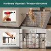 image:imageCumbor 3048 Baby Gate for Stairs and Doorways Moms Choice Award Winner Pressure Mounted Dog Gate Indoor with SelfClosing Walk Through Door Easy Install DoubleLock Design Cool GrayBrown