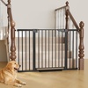 image:imageCumbor 3048 Baby Gate for Stairs and Doorways Moms Choice Award Winner Pressure Mounted Dog Gate Indoor with SelfClosing Walk Through Door Easy Install DoubleLock Design Cool GrayBlack