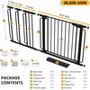 image:imageCumbor 3048 Baby Gate for Stairs and Doorways Moms Choice Award Winner Pressure Mounted Dog Gate Indoor with SelfClosing Walk Through Door Easy Install DoubleLock Design Cool GrayBlack