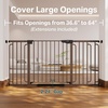 image:imageCumbor 3048 Baby Gate for Stairs and Doorways Moms Choice Award Winner Pressure Mounted Dog Gate Indoor with SelfClosing Walk Through Door Easy Install DoubleLock Design Cool GrayBrown