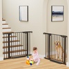 image:imageCumbor 3048 Baby Gate for Stairs and Doorways Moms Choice Award Winner Pressure Mounted Dog Gate Indoor with SelfClosing Walk Through Door Easy Install DoubleLock Design Cool GrayBlack
