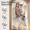 image:imageCumbor 3048 Baby Gate for Stairs and Doorways Moms Choice Award Winner Pressure Mounted Dog Gate Indoor with SelfClosing Walk Through Door Easy Install DoubleLock Design Cool GraySilver