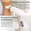 image:imageCumbor 3048 Baby Gate for Stairs and Doorways Moms Choice Award Winner Pressure Mounted Dog Gate Indoor with SelfClosing Walk Through Door Easy Install DoubleLock Design Cool GrayWhite
