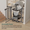 image:imageCumbor 3048 Baby Gate for Stairs and Doorways Moms Choice Award Winner Pressure Mounted Dog Gate Indoor with SelfClosing Walk Through Door Easy Install DoubleLock Design Cool GrayCool Gray