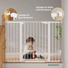 image:imageCumbor 3048 Baby Gate for Stairs and Doorways Moms Choice Award Winner Pressure Mounted Dog Gate Indoor with SelfClosing Walk Through Door Easy Install DoubleLock Design Cool GrayWhite