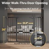 image:imageCumbor 3048 Baby Gate for Stairs and Doorways Moms Choice Award Winner Pressure Mounted Dog Gate Indoor with SelfClosing Walk Through Door Easy Install DoubleLock Design Cool GrayBlack