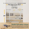 image:imageCumbor 3048 Baby Gate for Stairs and Doorways Moms Choice Award Winner Pressure Mounted Dog Gate Indoor with SelfClosing Walk Through Door Easy Install DoubleLock Design Cool GraySilver