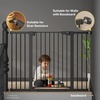 image:imageCumbor 3048 Baby Gate for Stairs and Doorways Moms Choice Award Winner Pressure Mounted Dog Gate Indoor with SelfClosing Walk Through Door Easy Install DoubleLock Design Cool GrayBlack