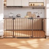 image:imageCumbor 3048 Baby Gate for Stairs and Doorways Moms Choice Award Winner Pressure Mounted Dog Gate Indoor with SelfClosing Walk Through Door Easy Install DoubleLock Design Cool GrayBrown